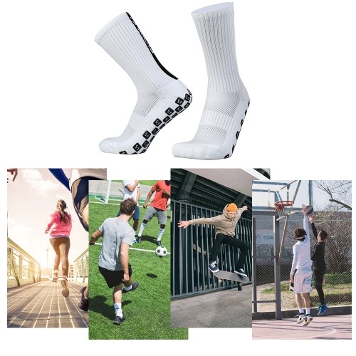 5 Pairs Non Slip Sport Soccer Socks Anti Slip Football Grip Socks for Football Basketball 