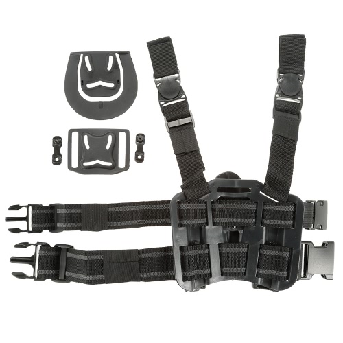 

4 in 1 Tactical Hunting Quick Release Drop Leg Thigh Rig Holster Platform with 2 Pouches for P226