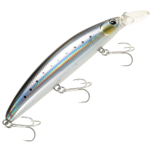 Trulinoya 11 centimetri 3D Sinking Minnow esche da pesca esche Ganci Bass Tackle