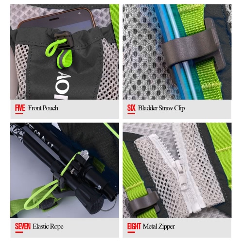 

AONIJIE Открытый спорт Рюкзак Функциональные и Ultralight Racksack Unisex спорта пакета плеча мешок воды