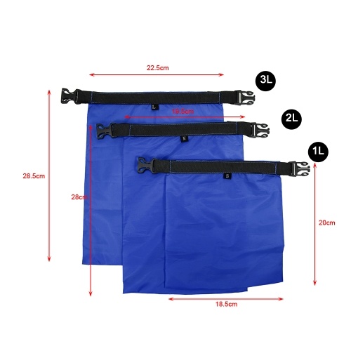 

Lixada Pack of 3 1L+2L+3L Waterproof Dry Bag