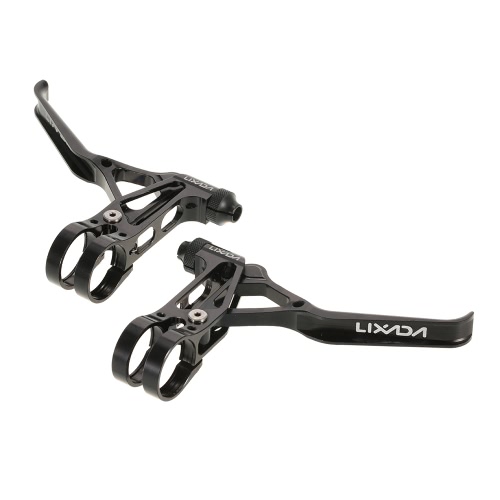 

1 Pair CNC Aluminum V-brake Disc Brakes Lever Mountain Bike Bicycle Brake Handle Crank 3-Finger