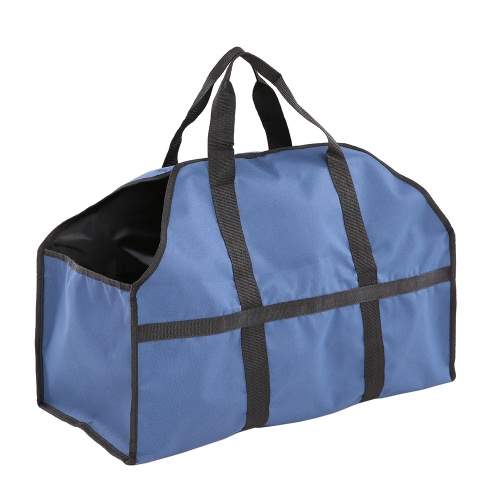 Camping en plein air Grand Bois Sac en tissu Oxford Sac fourre-tout Porte-Log charbon Bois Bois Porte 2 Poignées