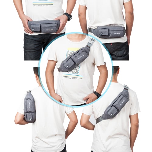 

AONIJIE Fanny Pack Waist Bag Travel Pocket Sling Chest Shoulder Bag Phone Holder Running Belt With Separate Pockets Adjustable Ban