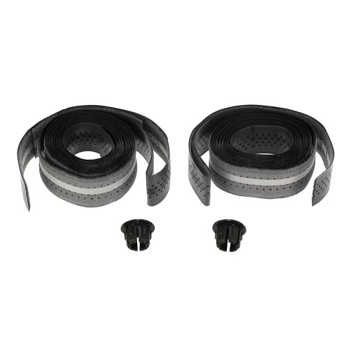 

GUB 2pcs моющийся дышащий велосипед Велоспорт Handlebar Бар Wrap ленты Украшение Влажные PU с торцевыми крышками Вилки Безопасные