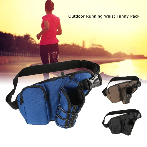 

Lixada Multifunctional Waist Fanny Pack Running Belt Water Resistant Waist Bag wth Water Bottle Holder for Running Cycling Hiking