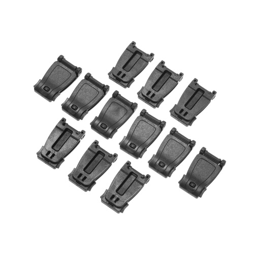 

Pack of 12 Camping Bag Backpack Accessories Molle Strap Adaptor Webbing Attachment Web Dominator Webbing Loop Connector Buckle Cli