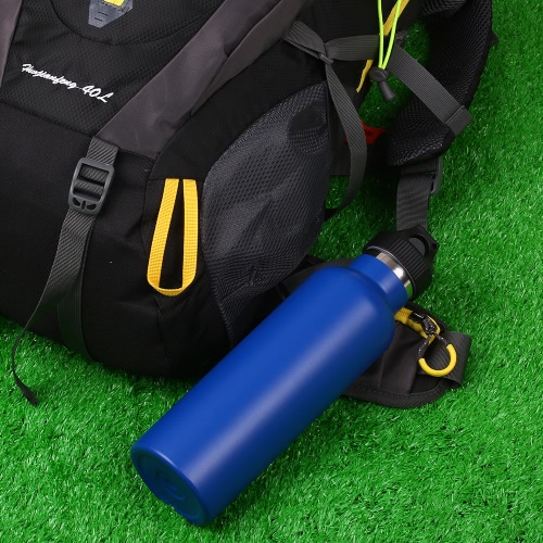 

750ml / 26oz Stainless Steel Water Bottle Double Walled Vacuum Insulated Metal Water Bottle Travel or Gym BPA Free with Leak Proof Lid Keeps Drinks Hot or Cold