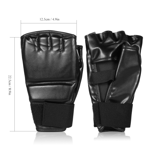 1 Pair Boxing Gloves Half Mitts Striking Sparring Gloves Fist Protector ...