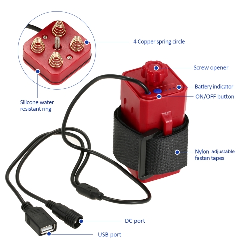 

18650 Water Resistant Battery Pack Case House Cover for Bike Bicycle Lamp Emergency Phone Charger