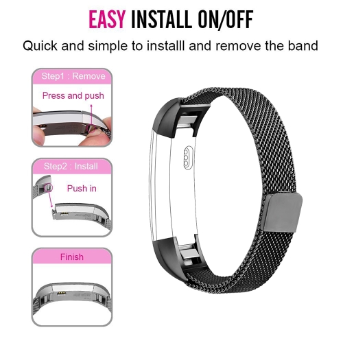 

Adjustable Stainless Steel Metal Band Unique Design Accessories for Fitbit Alta HR Bracelet