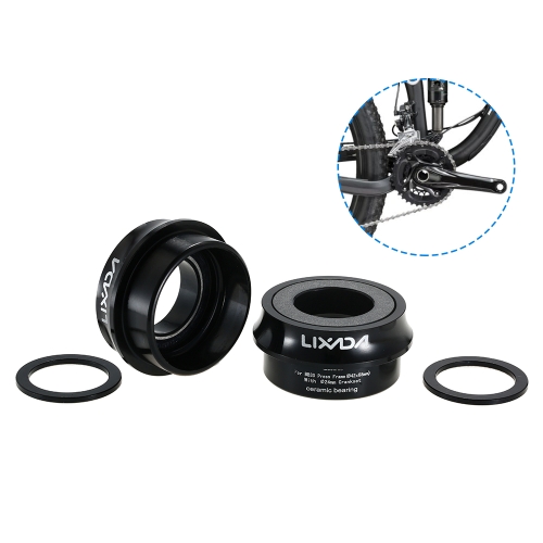 

Lixada Road Bike Bicycle Cycling Press Fit Ceramic Bottom Bracket Cups Aluminum Alloy 66mm/72mm BB Cups Crank Set Bearing Axis Parts