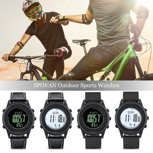 

SPOVAN Outdoor Sports Waterproof Watches Business Watch 【Silicone Band Black】