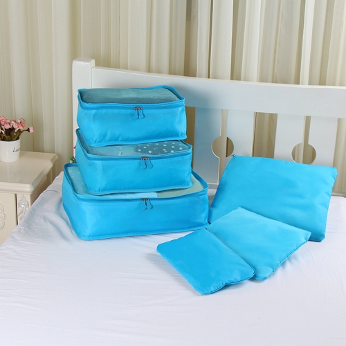 

6pcs/set Lightweight Luggage Travel Bags Men and Women Packing Cubes Organizer Compression Pouches Fashion Double Zipper Waterpro