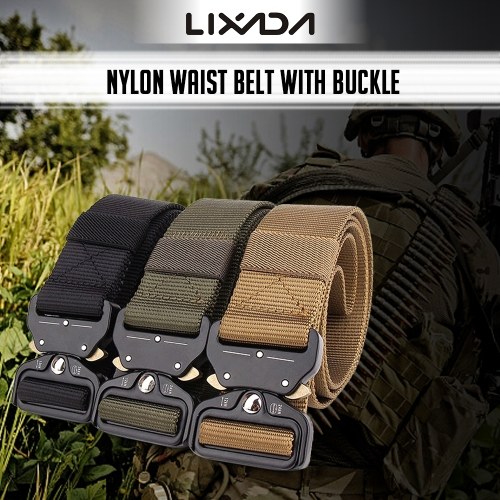 

Lixada Nylon Waist Belt Adjustable Heavy Duty Training Carry Waist Belt with Metal Buckle