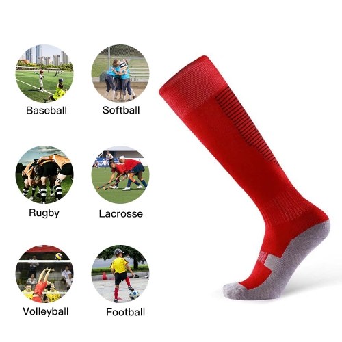 

Lixada Unisex Professional Football Soccer Socks Compression Sport Tube Knee High Football Socks