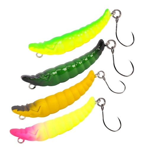 

35mm 2.4g Mini Lure Lifelike Worm Hard Sinking Lure Trout Fishing Bait Single Hook