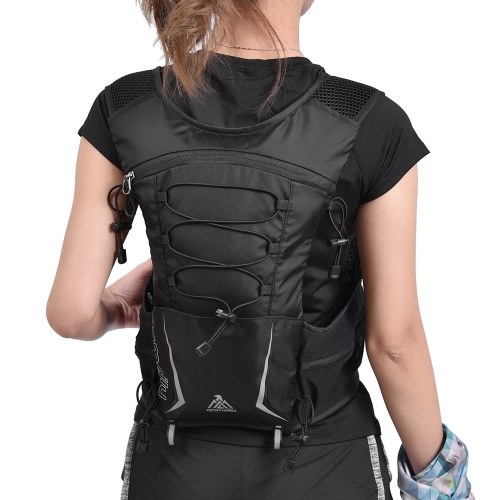 

5L Multi Pocket Открытый отражающий бегущий жилет Рюкзак Оскорбленный гидрат Жилет пакет сумка Марафон Бег Пешие прогулки Велоспорт Рюкзак