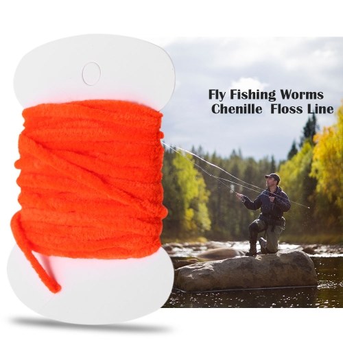 

8PCS 3.0m Fly Fishing Worms Chenille Floss Line Thread Woolly Fly Tying Materials