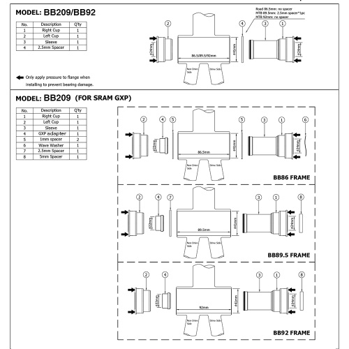 

ZTTO Mountain Road Bike Bearing Bicycle Press Fit External Bearing Bottom Brackets for Parts Crankset