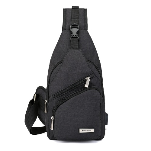 

Portable Men's Chest Bag Outside Leisure Travel Cycling Multi-functional Couples Small Bags with USB Port