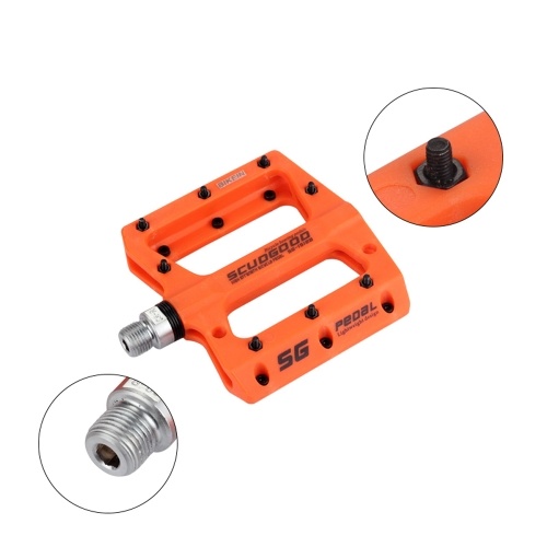 

BIKEIN PRO 2pcs Mountain Bike Anti-skid Foot Pedal Nylon Fiber Multi-Colors Bearings Treadle Accessories of Bicycle