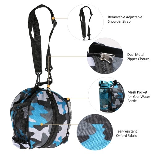 

Sports Ball Round Bag Basketball Shoulder Bag Soccer Ball Football Volleyball Carrying Bag Travel Bag