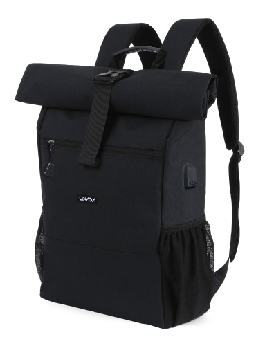 Lixada Roll Top Laptop Backpack Ligero RollTop Daypack Bolsa de mochila de ciclismo multiusos para viajes escolares de moda 18L-26L (Máx. Para portátiles de 17 pulgadas)