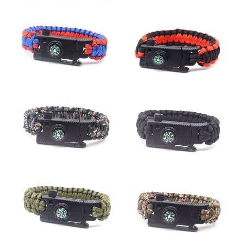 

Umbrella Браслет Открытый Многофункциональный ручной веревки Camping Survival Emergency Bracelet red + black
