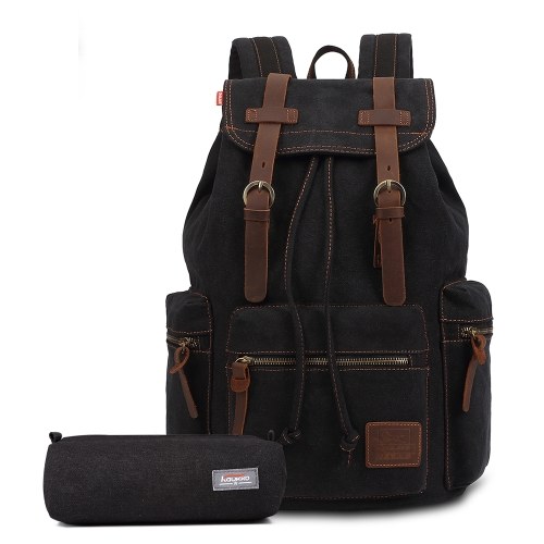 

Vintage Laptop Backpack Casual Travel Daypack College School Bag with Change Bag Pouch
