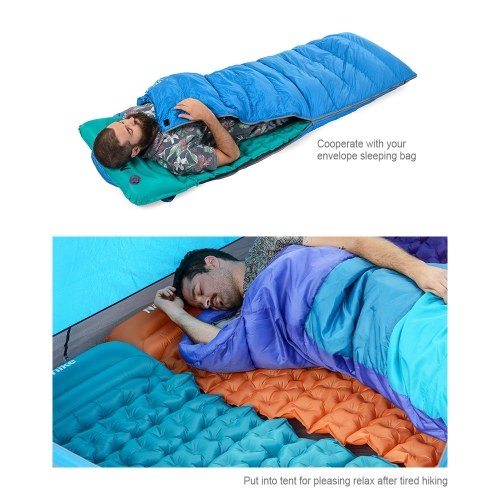 

Inflatable Pad Camping Inflating Ground Mattress Backpacking Hiking Climbing Lightweight Sleeping Pad Built-in Pillow