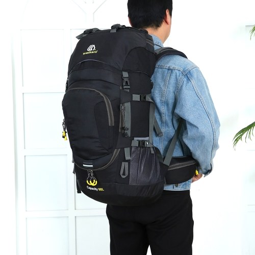 60L Waterproof Hiking Backpack Camping Mountain Climbing Cycling Backpack with Rain Cover 