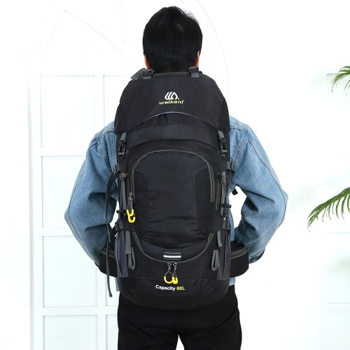 60L Waterproof Hiking Backpack Camping Mountain Climbing Cycling Backpack with Rain Cover 