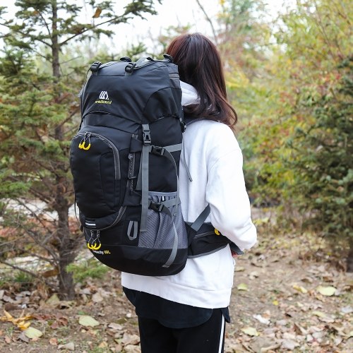 60L Waterproof Hiking Backpack Camping Mountain Climbing Cycling Backpack with Rain Cover 