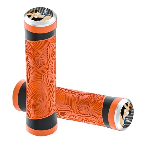 Shockproof Bike Handlebar Grips 22.2mm Bicycle Grips Non-Slip Soft Silicone Handlebar Cover End for Mountain Bikes Road Bicycles