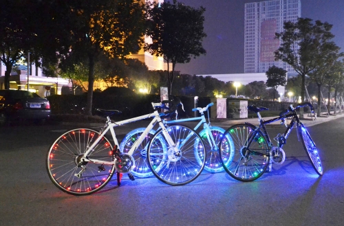 

Rechargeable Water-resistant 20 LEDs Bicycle Bike Cycling Rim Lights LED Wheel Spoke Light 2m String Wire Lamp