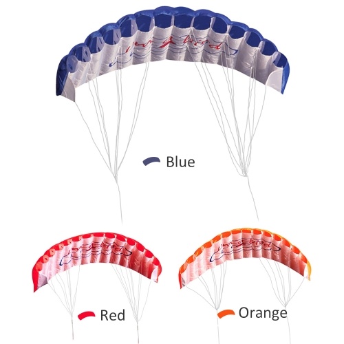 1.4m Colorful Double Flying Line Wing Kite Stunt Power Kite Soft Giant Flying Kite Sports Beach Kite 