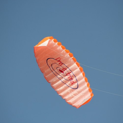 1.4m Colorful Double Flying Line Wing Kite Stunt Power Kite Soft Giant Flying Kite Sports Beach Kite 
