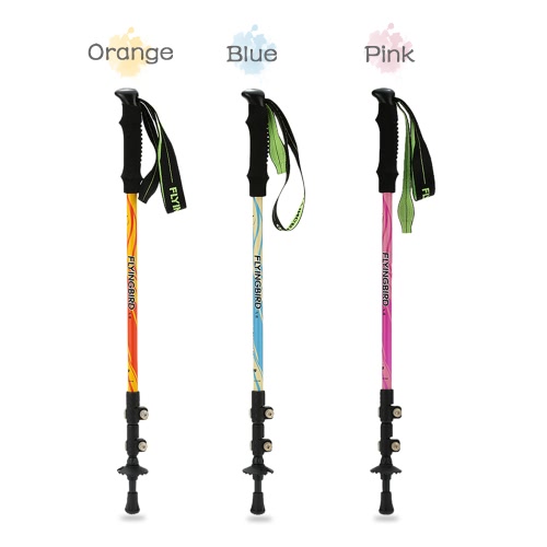 

Carbon Fiber Lightweight Trekking Pole Adjustable Telescopic Hiking Walking Stick 3 Section