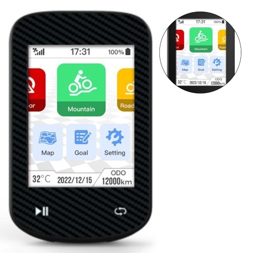 2.4-inch Color Touchscreen GPS Bike Computer ANT+ Sensor & BT Wireless IPX7 Waterproof BDS GLONASS with Offline Maps Gyroscope 24-Hour Battery Life 