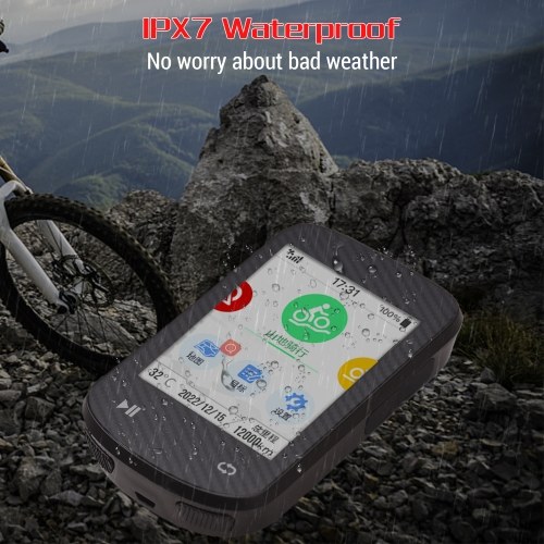 2.4-inch Color Touchscreen GPS Bike Computer ANT+ Sensor & BT Wireless IPX7 Waterproof BDS GLONASS with Offline Maps Gyroscope 24-Hour Battery Life 