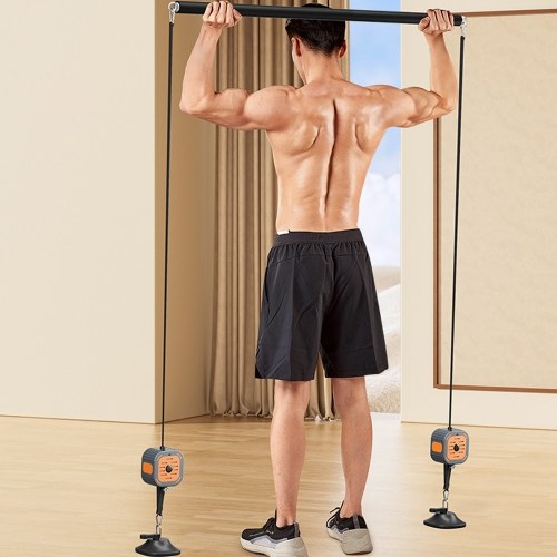 Fitness Pump Adjustable Resistance Band 3 to 17kg Home Exercise Equipment Portable Cable Machine for Arms Legs Chest for Home Training Gym 