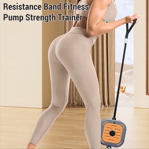 Fitness Pump Adjustable Resistance Band 3 to 17kg Home Exercise Equipment Portable Cable Machine for Arms Legs Chest for Home Training Gym 