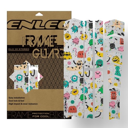 

ENLEE Bike Frame Protector High-Quality 3D PVC Lightweight DIY Decoration Suitable for All Bikes Mountain Bike Stickers Road Bike Thick PVC Film