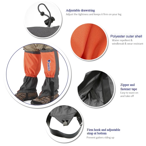 

1 Pair Snow Leg Gaiters Snow Leg Boot Cover Strap Outdoor High Gaiter for Climbing Skiing Hiking Hunting