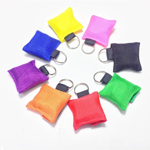 

Disposable Emergency Masks CPR Rescue Mask with Keychain FED CPR Face Shield Resuscitator Training One-way Valve Training Emergenc