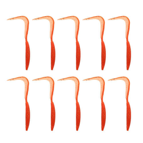 

Lixada 10PCS 12cm/2.4g Spiral Shape Body Long Tail Soft Fishing Lure Soft Bait Worm Mixed Color Fishing Lure Set