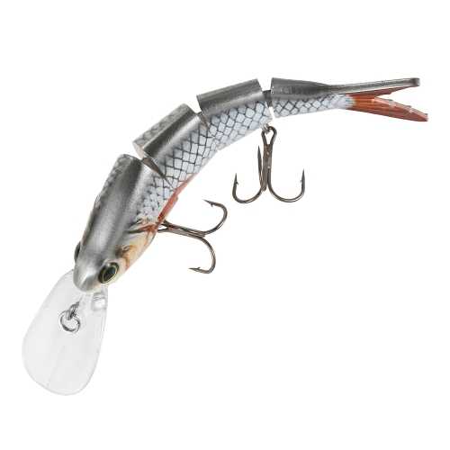 

Lixada 1 PCS Fishing Lure 4 секции Hard Lure 3D Simulation Bait Большая секционированная искусственная приманка VIB Bait Treble Hook Fishing Tool