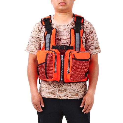 

Lixada Multi Pockets Fishing Life Jacket Vest Sailing Kayaking Boating Jacket Waistcoat lbs