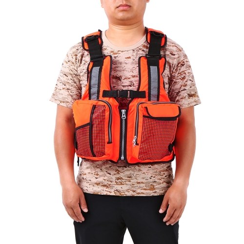 Lixada Multi Pockets Fishing Life Jacket Vest Sailing Kayaking Boating Jacket Waistcoat Lbs